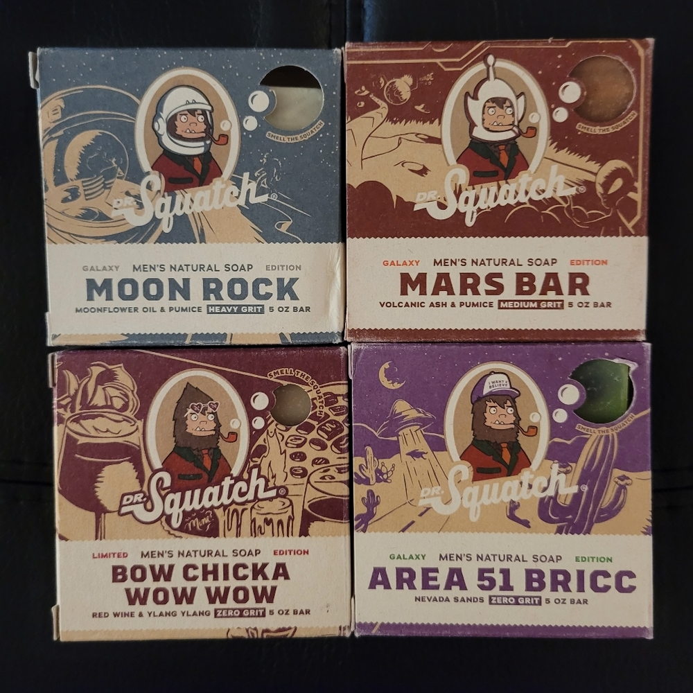 Dr. Squatch Limited Edition Bundle - Moon Rock, Mars Bar, BCWW, Area 51 - Rare